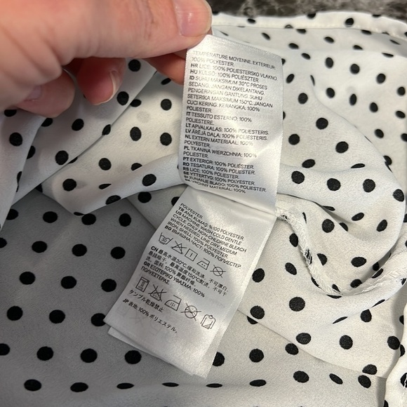 H&M Mama Maternity Polka Dot Balloon Sleeve Empire Waist Flowy Feminine Tunic M - Picture 5 of 10